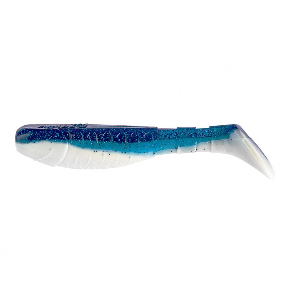 Виброхвост Helios Chubby 3,55"/9 см, цвет Blue Sparkles & White 5 шт HS-4-026 , 